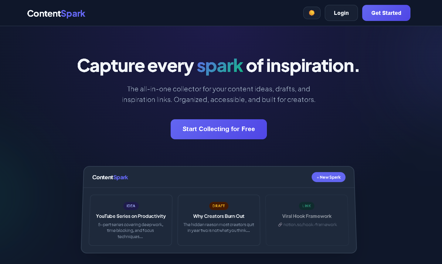 ContentSpark Mockup